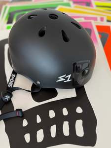 S-One Helmet Lifer Black Matte Vato Skull Lance Mountain Colab