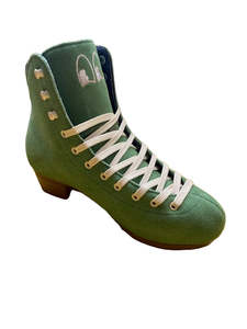 Roller Skate Boots: Chuffed Wanderer: Olive Green / Boot Only