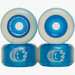 Wheels Bearings Bundle: Spitfire Wheels Sapphire Clear/Blue 56mm
