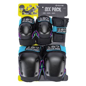 Protective Gear: 187 Electric Bolt Six Pack Pads - JR