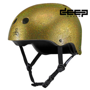 Triple 8 Deep Cover Helmet Gold Glitter
