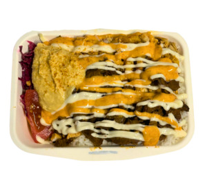 Meat On Chips Rice Salad Menu: Mixed (Chicken & Lamb)