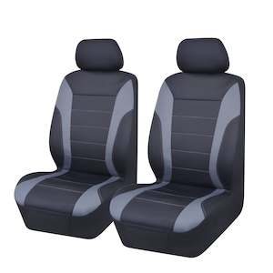 Universal Neoprene: Universal Ultra Light Neoprene Front Seat Covers Size 30/35 | Black/Grey