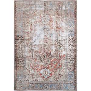 Aorere Enchant Terracotta Distressed Machine Washable Rug