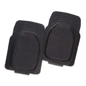 Universal Tuff Rubber Floor Mats Front X2 Car/4WD Quality Heavy Duty Waterproof