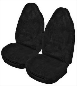 Softfleece Sheepskin Seat Covers - Universal Size (20mm) - Black