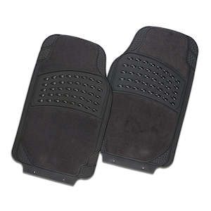 Carmat: Colossus 2-Piece Car Mat - Grey [Rubber/Carpet]