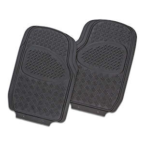 Carmat: Velocity 2-Piece Black Rubber Car Mat