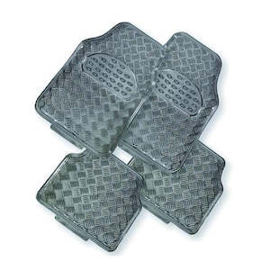 Carmat: Venom 4-Piece Carbon Rubber/Aluminium Look Car Mat