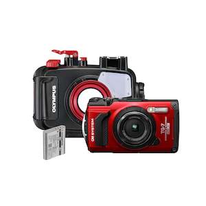 Housings For Olympus: OM System Tough TG-7 & PT-059 Housing Spare Battery Bundle