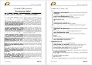 Products: asset checklist SecAware