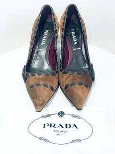 Frontpage: Prada Brown Suede Pumps