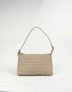 Fendi: Zucchino Canvas Leather Shoulder