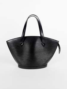 Black Epi Leather Saint Jacques