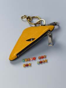Fendi Bug Eye Triangle Coin Case & Key Ring