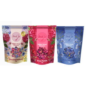 Edible Flowers: Edible Flower Pouch Bundle: Set of 3