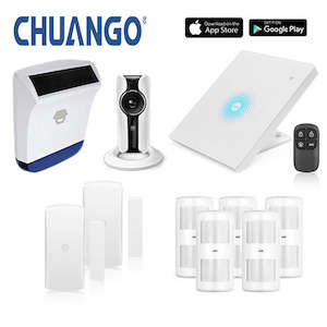 Wireless Security Alarms: Chuango AWV Plus 'Deluxe 260' WiFi Home Security Alarm + IP Camera