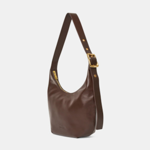 Brie Leon: Large Everyday Croissant Bag - Chocolate