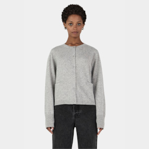 Dolly Cashmere Cardigan Grey Marle