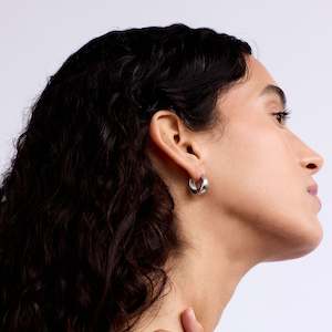 La Dailie: Everyday Domed Hoop - Silver