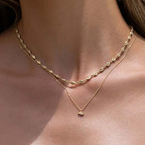 Jewellery: Mini Elysian Gold Charm Necklace