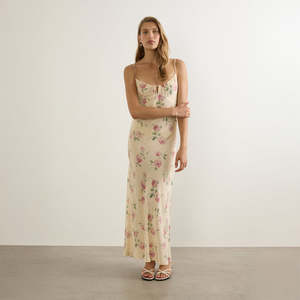 Auguste The Label: Anne Tie Slip Maxi Dress - Yellow Floral