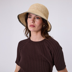 Positano Bucket Hat - Natural / Sage