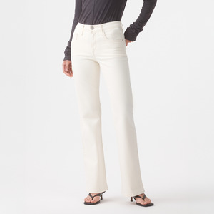 Outland Denim: Effie Mid Flare Jean - Soft White