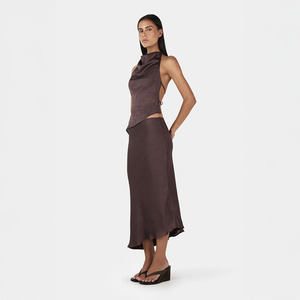 Lucie Asymmetric Skirt - Mulberry