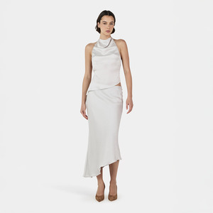 Lucie Asymmetric Skirt - Silver