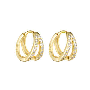 Double Angel Huggies - Gold / Clear