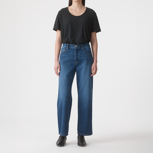 Outland Denim: Rachel Mid Boyfriend Jean - Lake