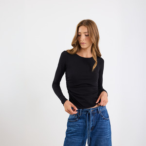 Muster Rouched Side Crew Top
