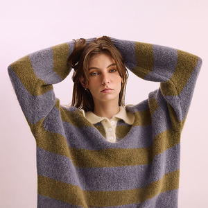 Stripe Knit Polo