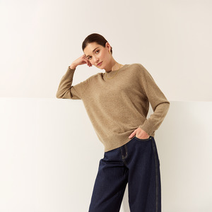 Luxe Cashmere Crew - Nutmeg