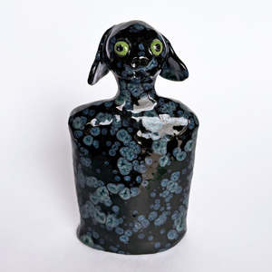 Little Black Crystal Dog #10 by Mark Rayner