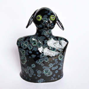 Little Black Crystal Dog #9 by Mark Rayner