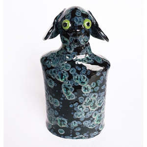 Little Black Crystal Dog #6 by Mark Rayner