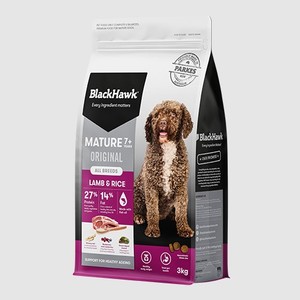 Products: BLACK HAWK MATURE: LAMB & RICE – Seeds & Cereals (2000)
