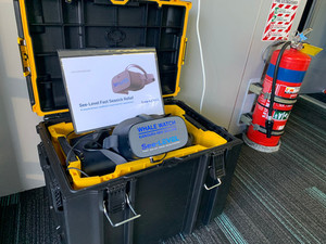 Products: Custom case for multiple headsets including charging seasick.com