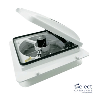 MaxxFan Plus with Thermostat, Power Lift, Rain Sensor and Remote