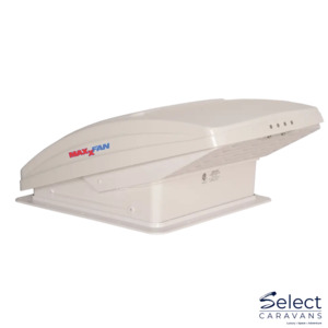 Accessories: MaxxFan Deluxe with Rain Dome, Thermostat and Manual Lift