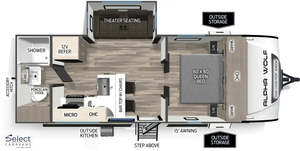 American Caravans: Alpha Wolf 21RB - Compact 2 Berth Caravan for Sale NZ | Rear Bathroom