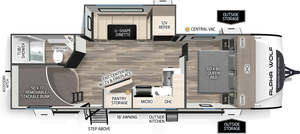 American Caravans: Alpha Wolf 24TRUNK - Family Caravan for Sale NZ | Removable Bunks
