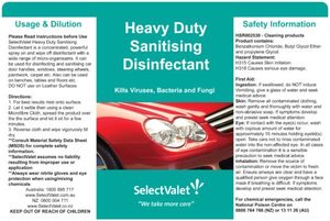 Products: Heavy Duty Sanitizing Disinfectant