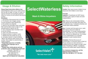 Products: SelectWaterless- Car Wash without hose