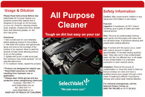 Products: All Purpose Cleaner