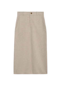 Womens: Guest In Residence // Tailored Skirt / Taupe
