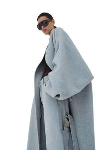 DARKPARK // North Oversize Cashmere Wool Coat / Grey Melange