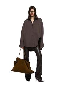 Womens Tops: The Attico // Diana Shirt / Dark Brown